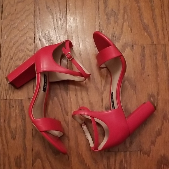 Nine West Shoes - NINE WEST NUNZAYA RED/ORANGE ANKLE STRAP HEEL